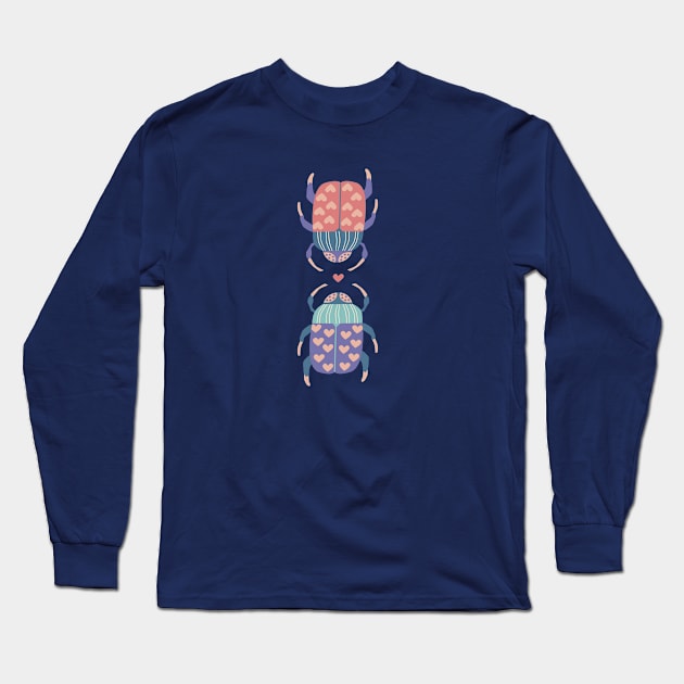 Love Bug Beetles Long Sleeve T-Shirt by latheandquill